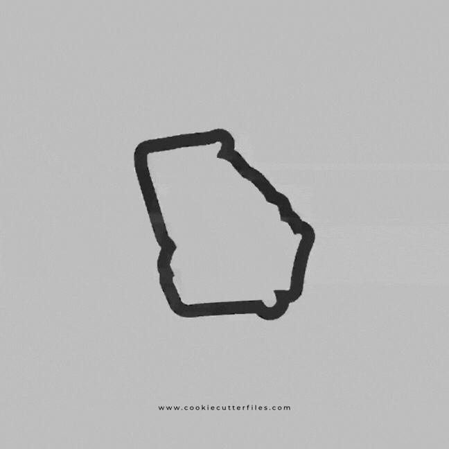 Georgia State Basic Cookie Cutter STL Files Cookie Cutter Files
