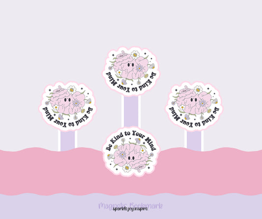 Be Kind To Your Mind Mental Health Diy Magnetic Bookmark Printable Paper Crafts