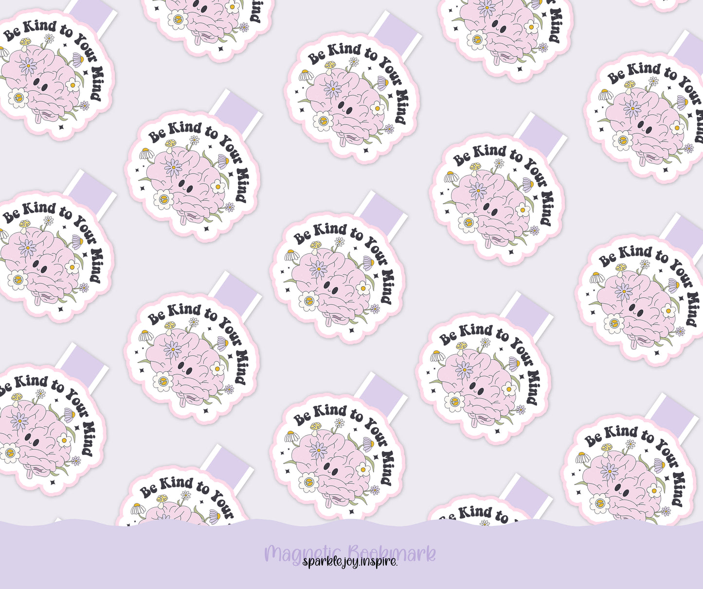 Be Kind To Your Mind Mental Health Diy Magnetic Bookmark Printable Paper Crafts