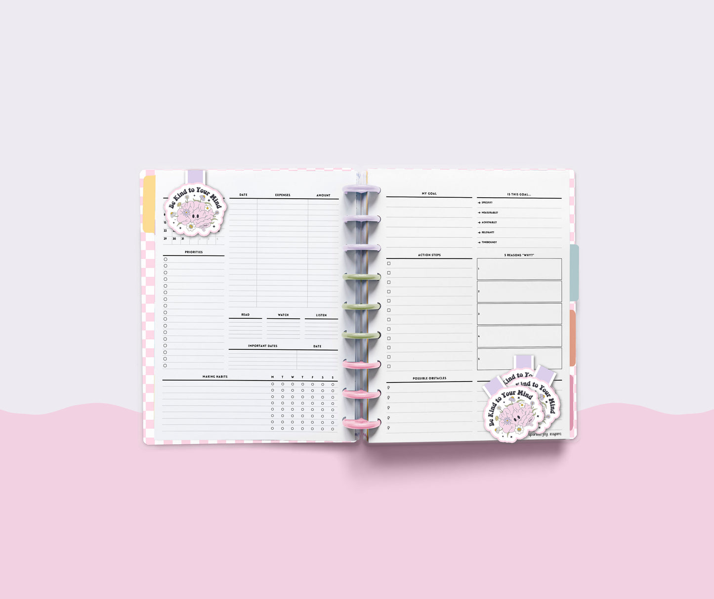 Be Kind To Your Mind Mental Health Diy Magnetic Bookmark Printable Paper Crafts