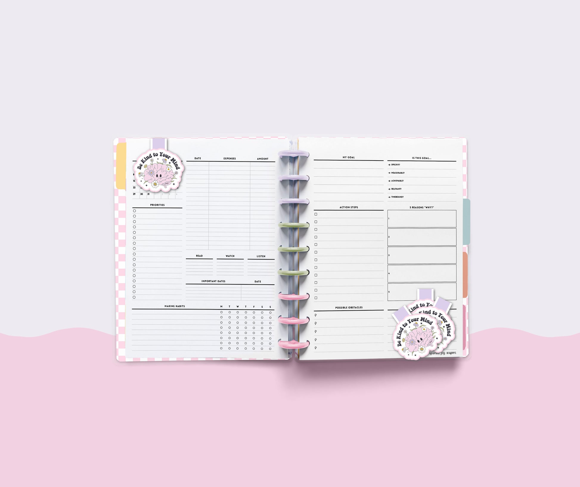 Be Kind To Your Mind Mental Health Diy Magnetic Bookmark Printable Paper Crafts