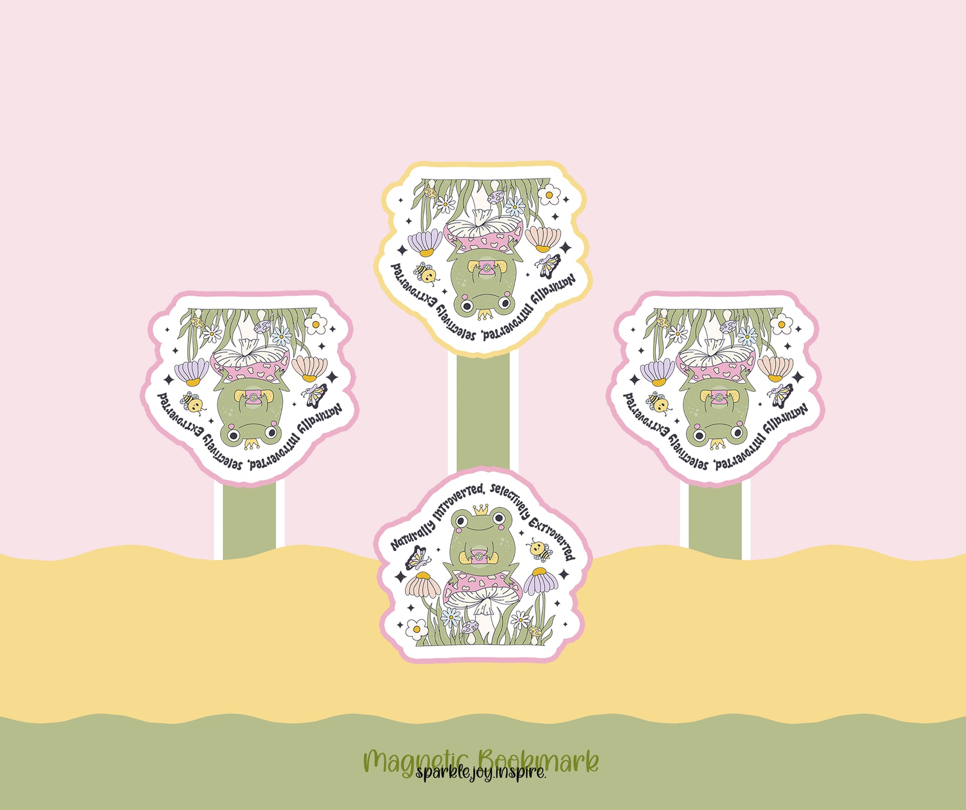 Naturally Introverted Selectively Extroverted Mental Health Magnetic Bookmark Paper Craft Printable Paper Crafts