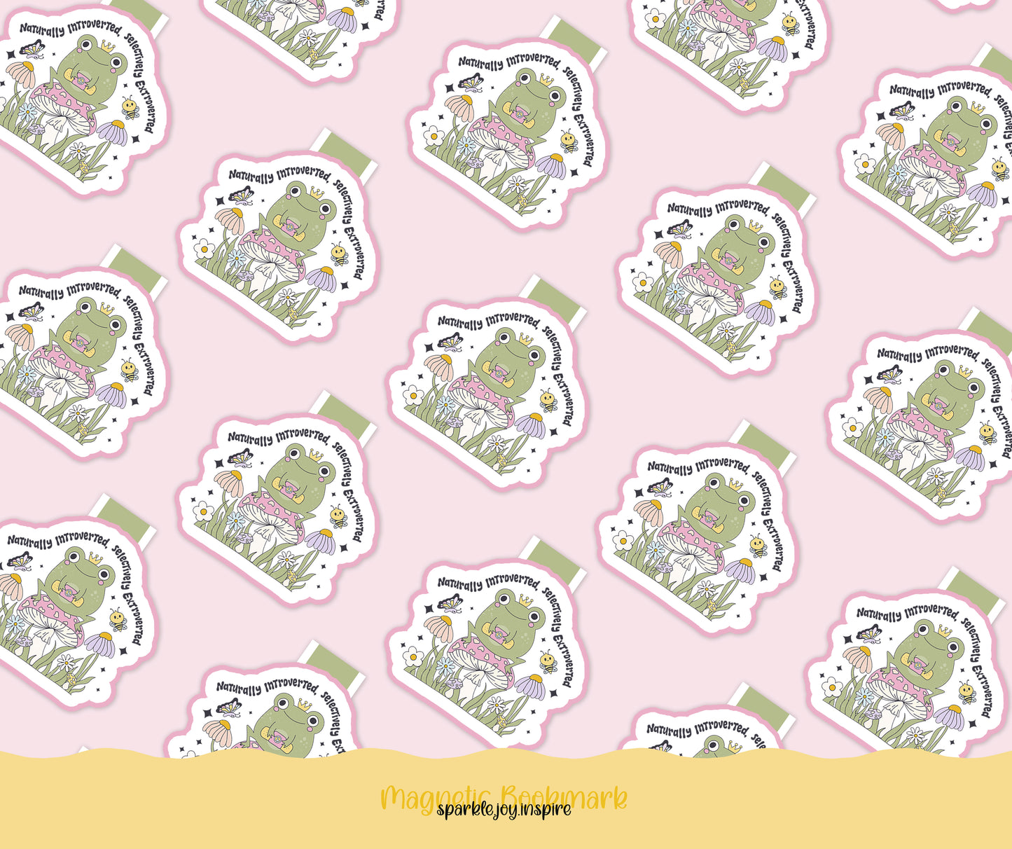Naturally Introverted Selectively Extroverted Mental Health Magnetic Bookmark Paper Craft Printable Paper Crafts