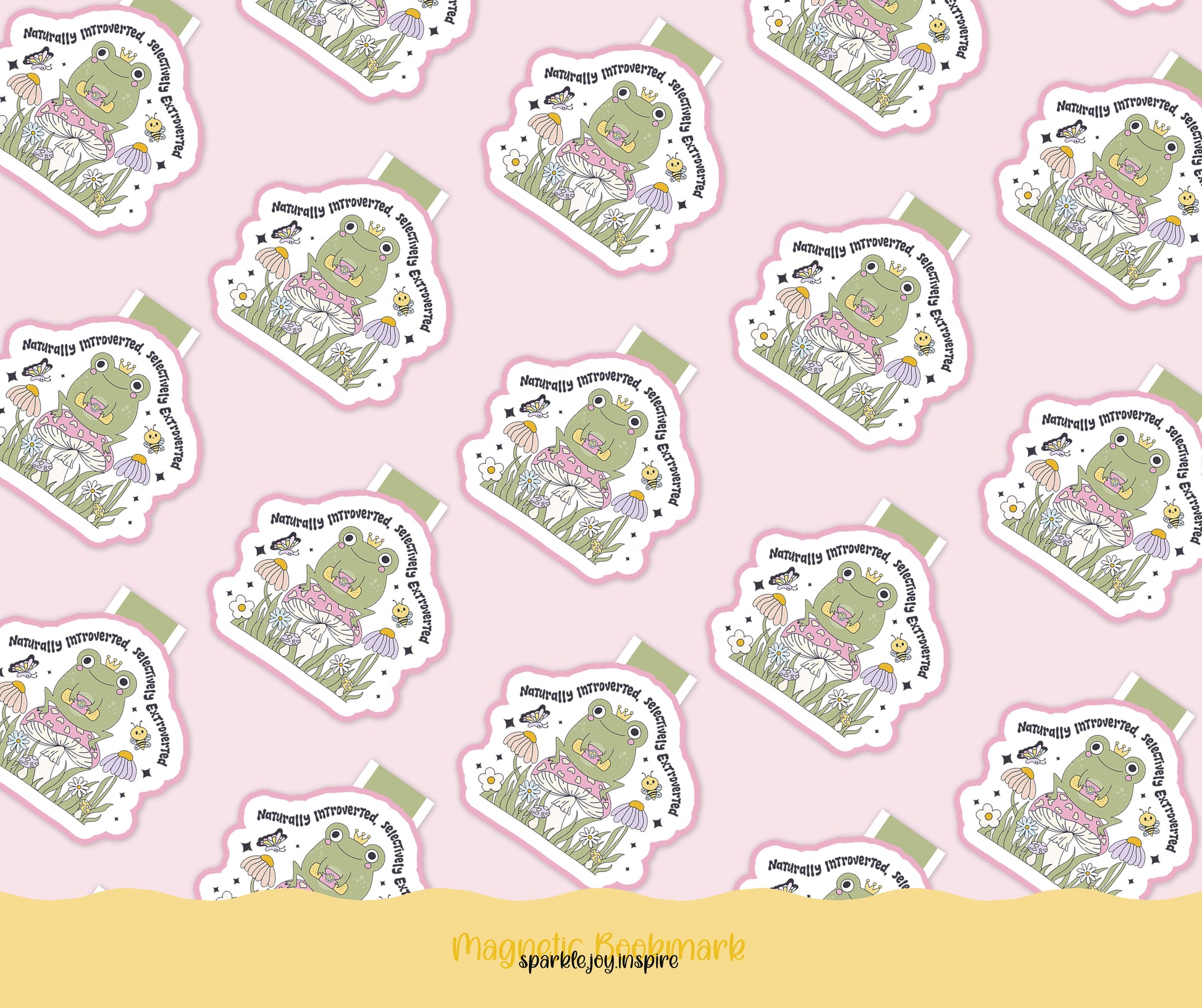 Naturally Introverted Selectively Extroverted Mental Health Magnetic Bookmark Paper Craft Printable Paper Crafts