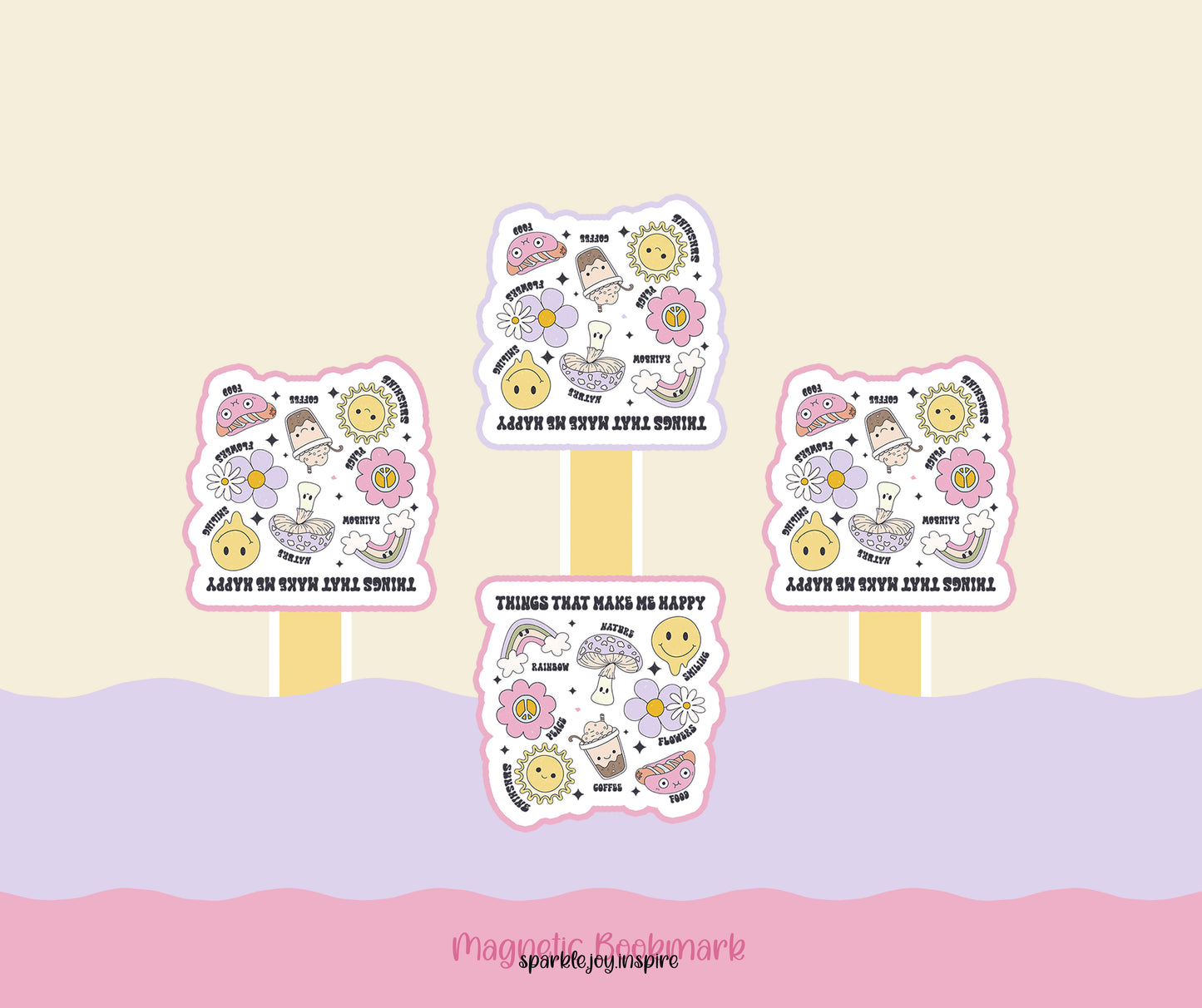 Things That Make Me Happy Mental Health Magnetic Bookmark Paper Craft Printable Paper Crafts