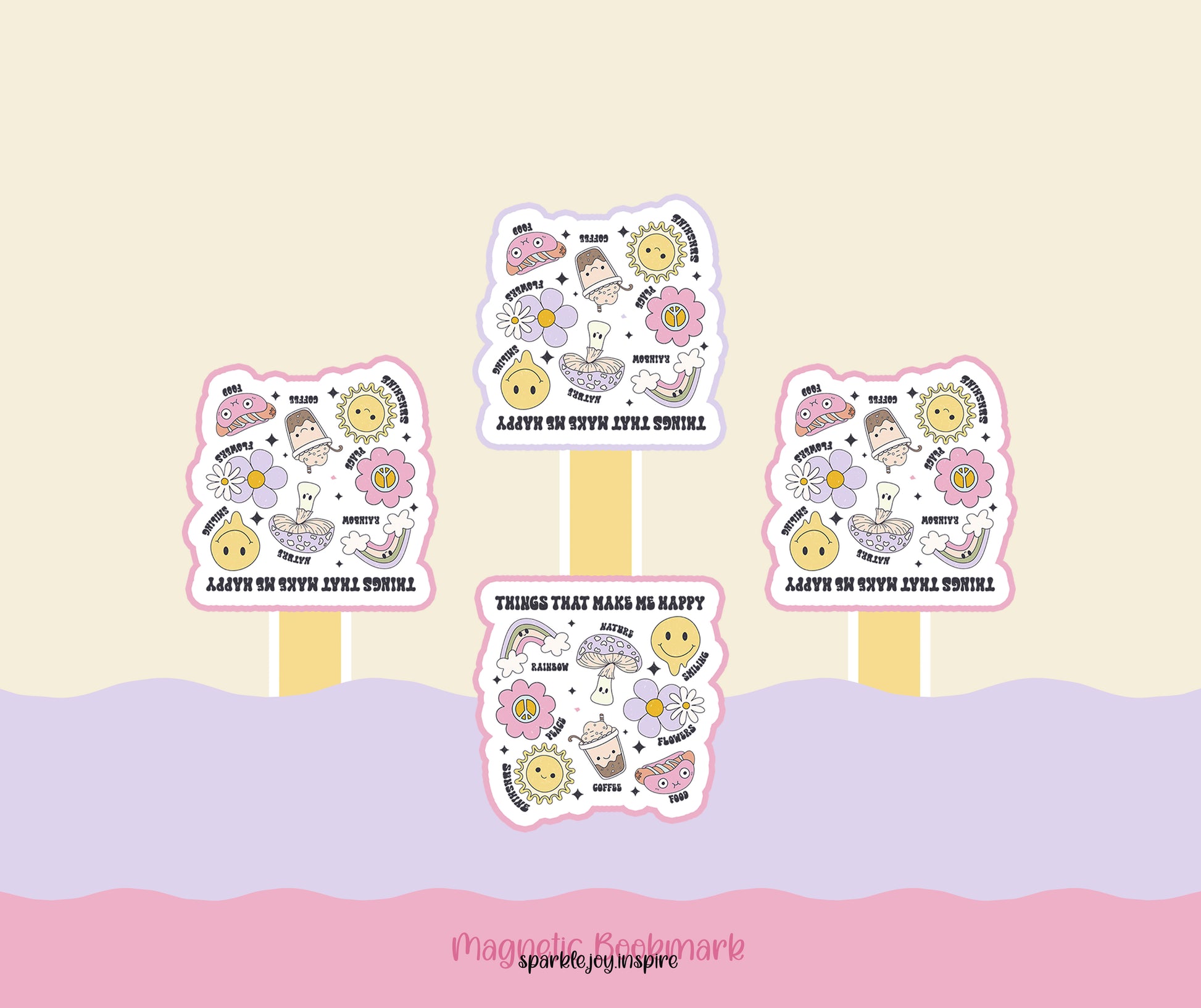 Things That Make Me Happy Mental Health Magnetic Bookmark Paper Craft Printable Paper Crafts