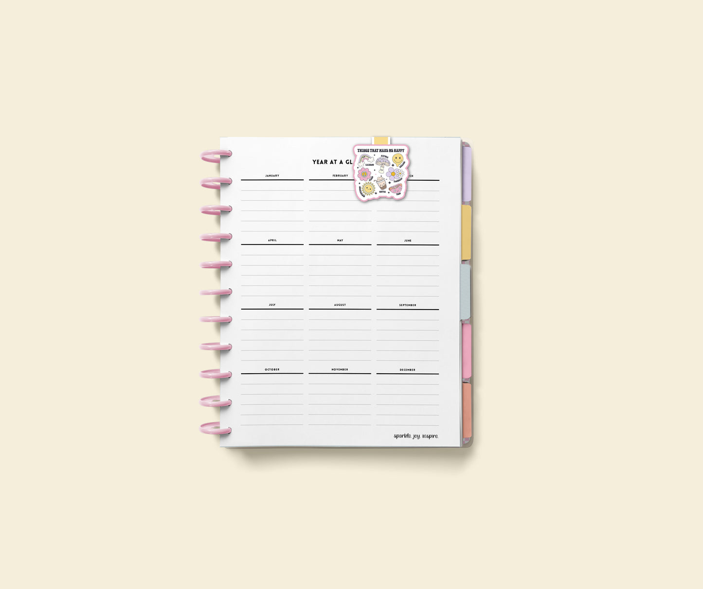 Things That Make Me Happy Mental Health Magnetic Bookmark Paper Craft Printable Paper Crafts