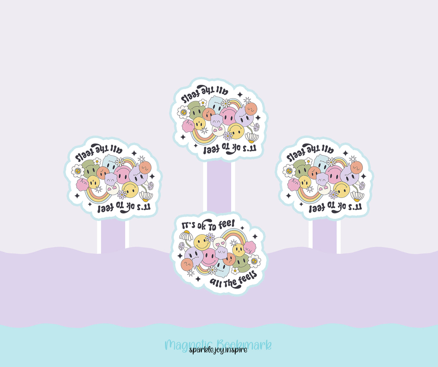 It's Okay To Feel All The Feels Mental Health Magnetic Bookmark Paper Craft Printable Paper Crafts