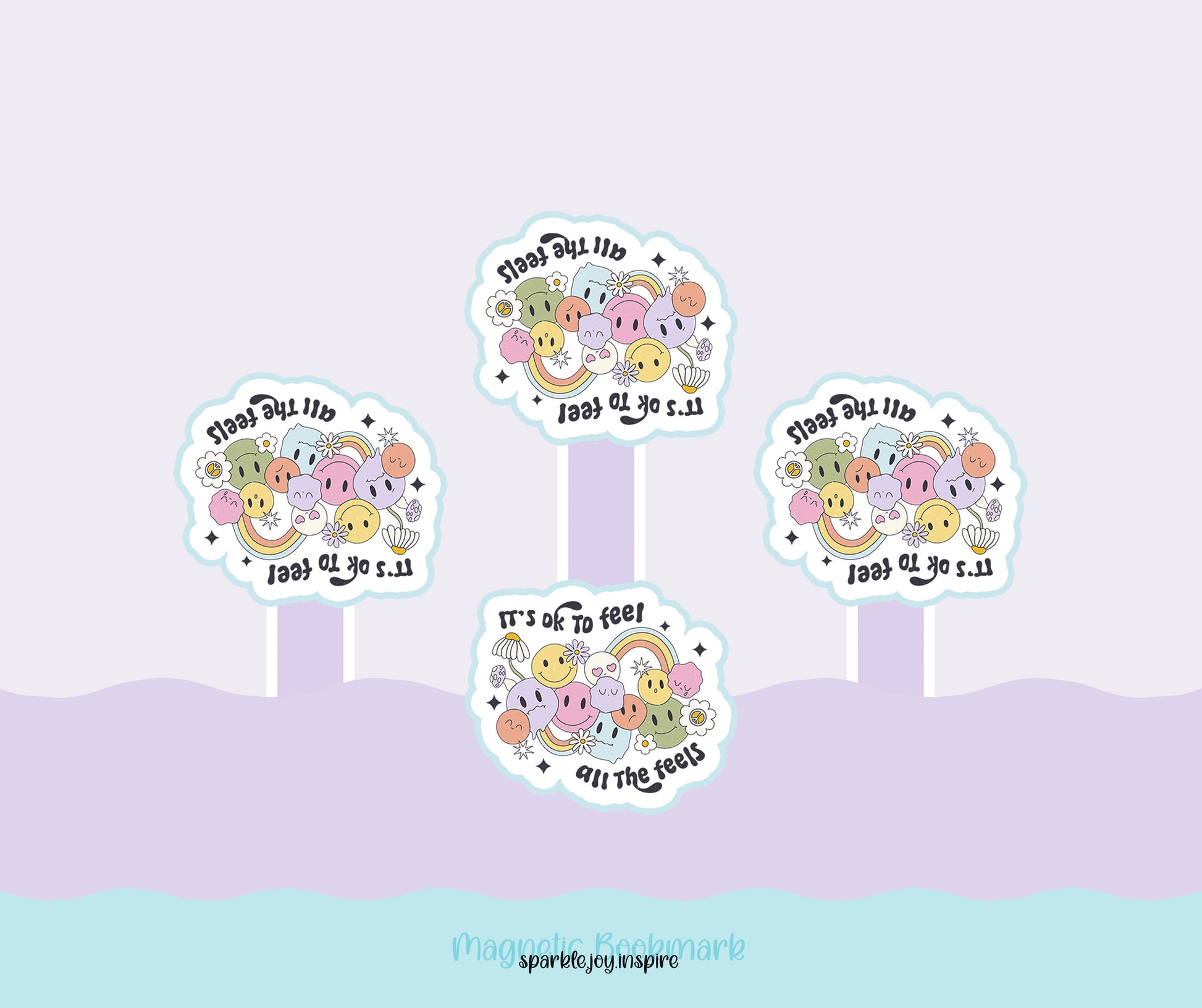 It's Okay To Feel All The Feels Mental Health Magnetic Bookmark Paper Craft Printable Paper Crafts