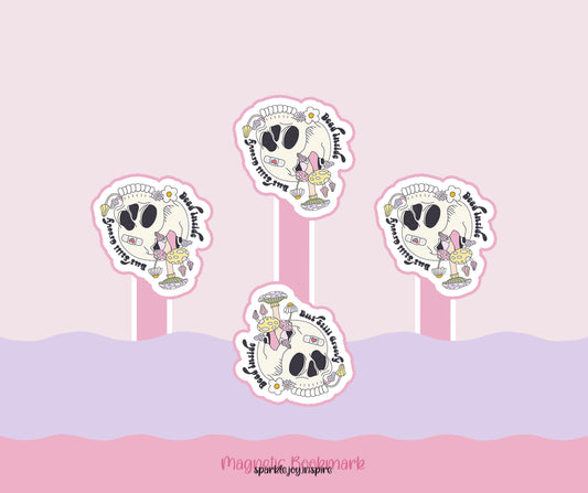 Dead Inside But Still Groovy Mental Health Magnetic Bookmark Paper Craft Printable Paper Crafts