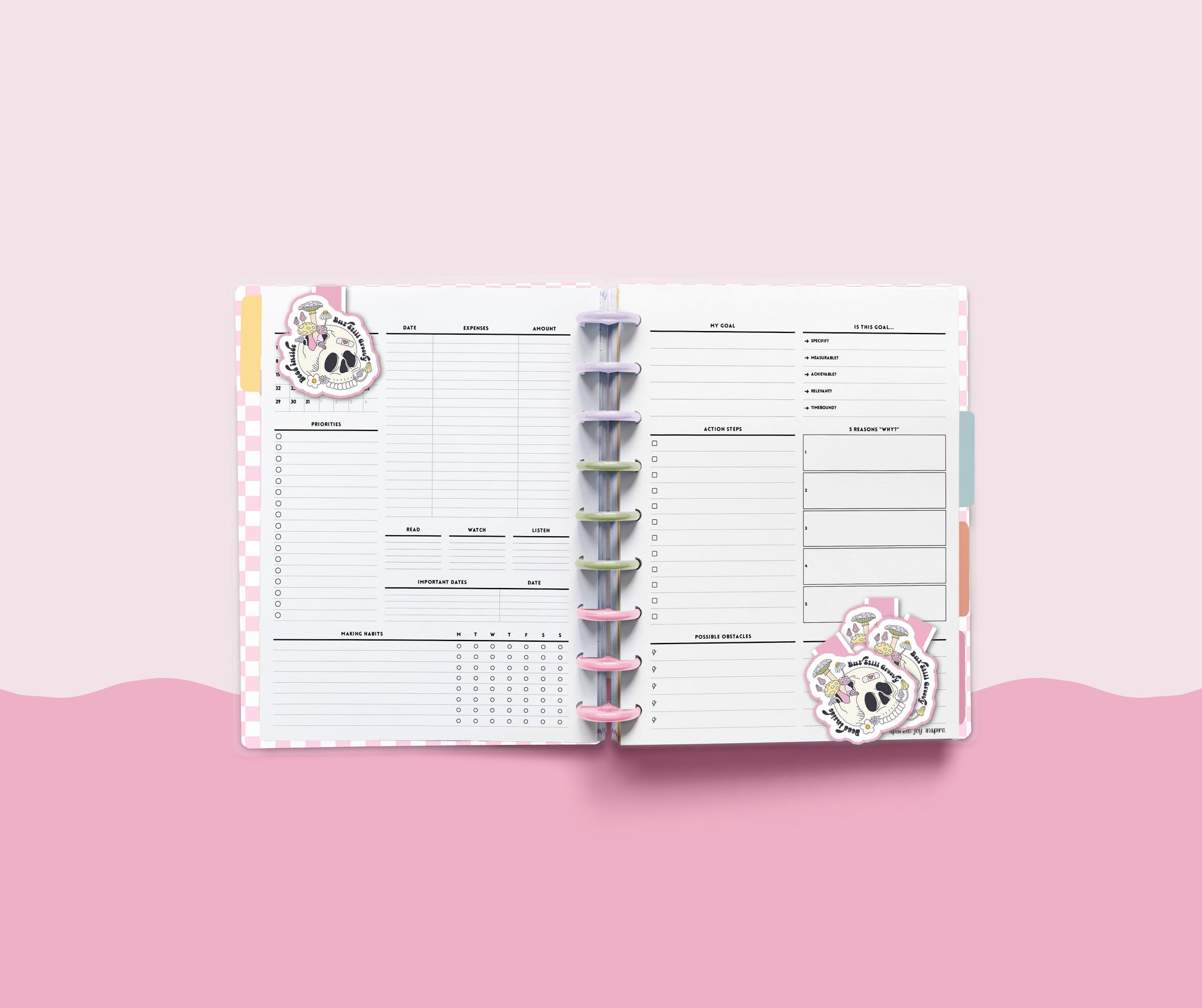 Dead Inside But Still Groovy Mental Health Magnetic Bookmark Paper Craft Printable Paper Crafts