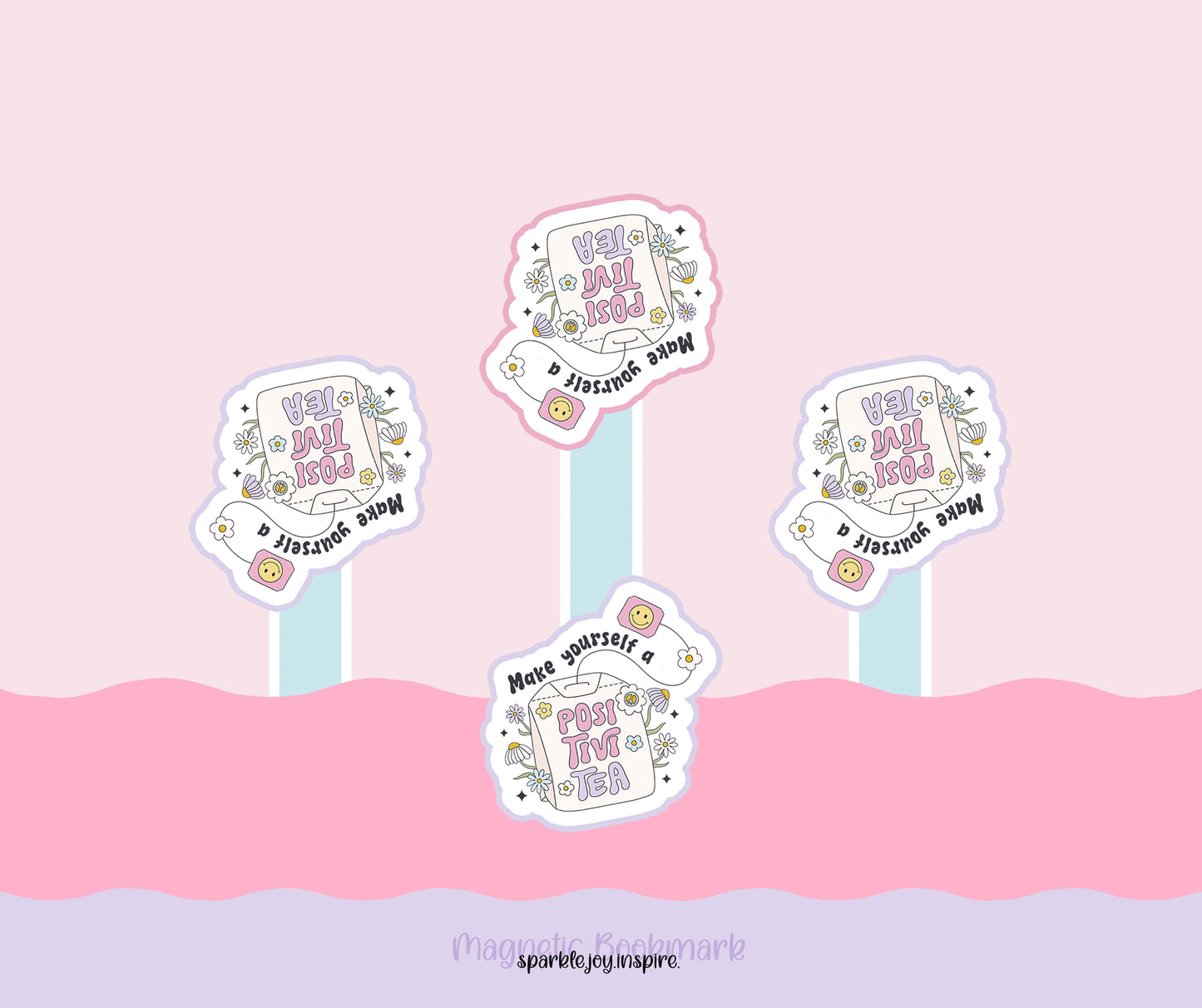 Make Yourself A Positivi-Tea Mental Health Magnetic Bookmark Paper Craft Printable Paper Crafts
