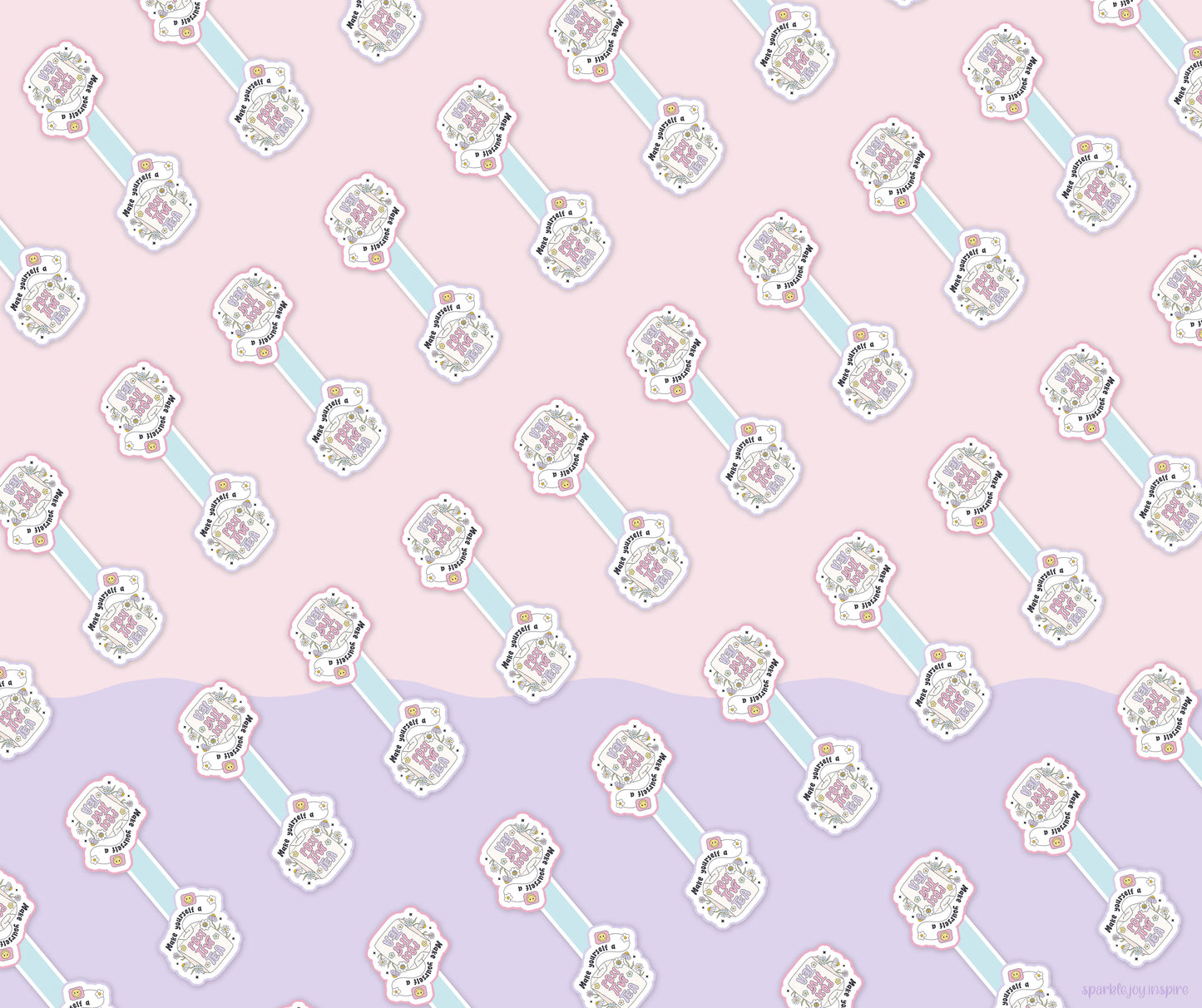 Make Yourself A Positivi-Tea Mental Health Magnetic Bookmark Paper Craft Printable Paper Crafts