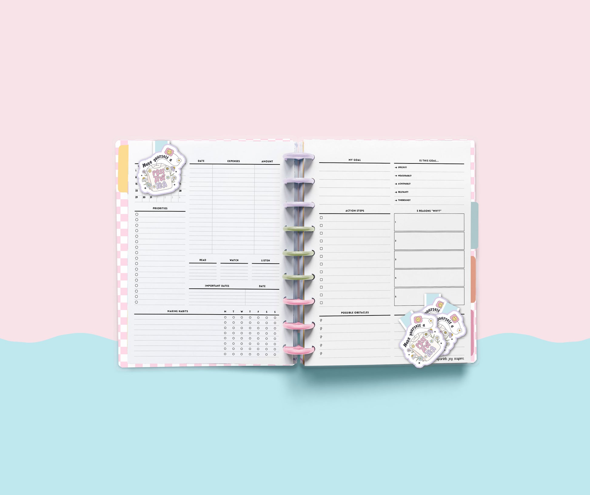 Make Yourself A Positivi-Tea Mental Health Magnetic Bookmark Paper Craft Printable Paper Crafts