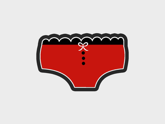 Hipster Undies Bachelorette Red Lingerie Cookie Cutter STL Files Cookie Cutter Files