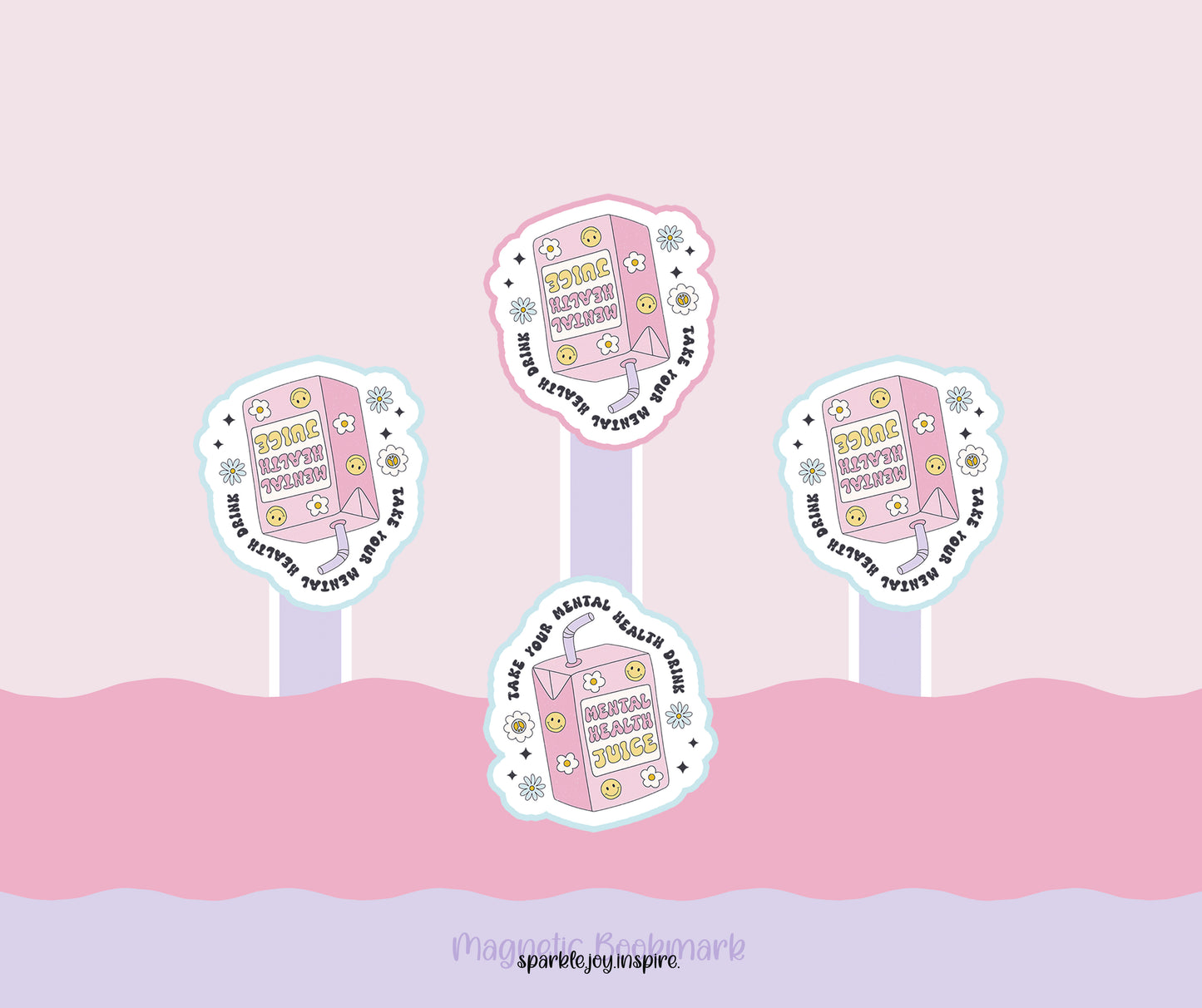 Take Your Mental Health Drink Mental Health Magnetic Bookmark Paper Craft Printable Paper Crafts
