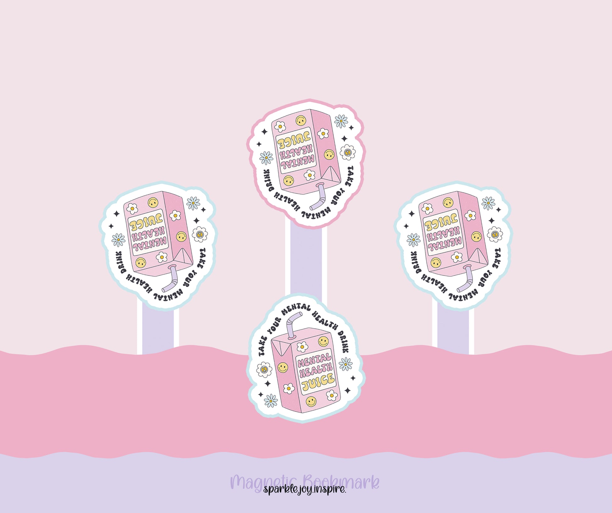 Take Your Mental Health Drink Mental Health Magnetic Bookmark Paper Craft Printable Paper Crafts