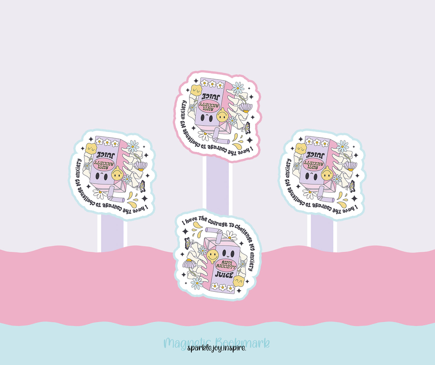 Anti Anxiety Juice Mental Health Magnetic Bookmark Paper Craft Printable Paper Crafts