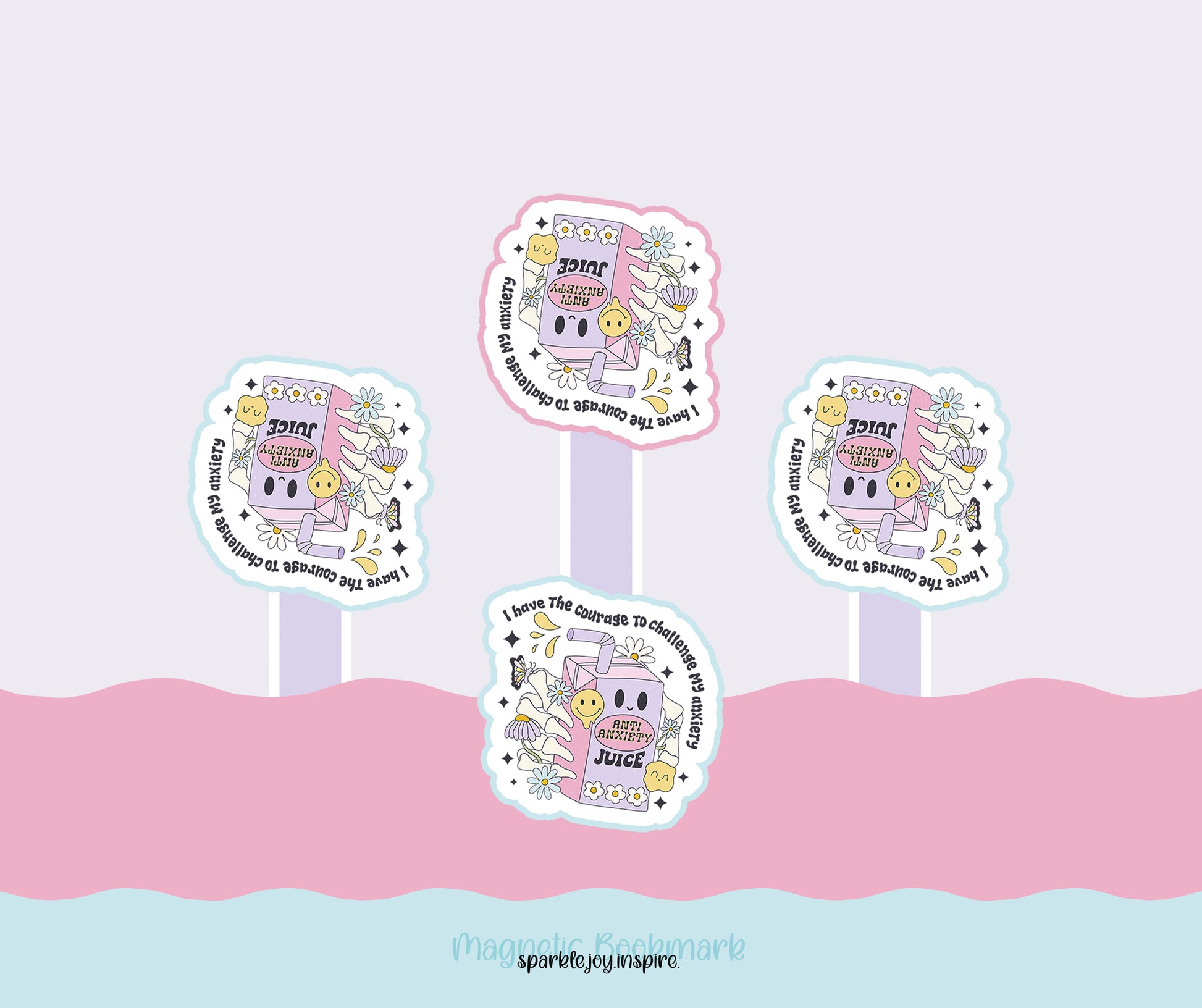 Anti Anxiety Juice Mental Health Magnetic Bookmark Paper Craft Printable Paper Crafts