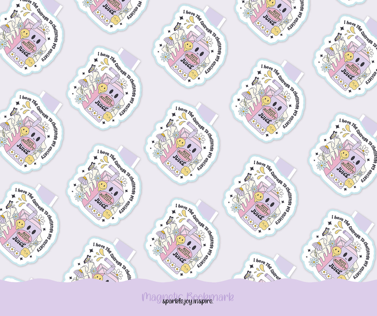Anti Anxiety Juice Mental Health Magnetic Bookmark Paper Craft Printable Paper Crafts