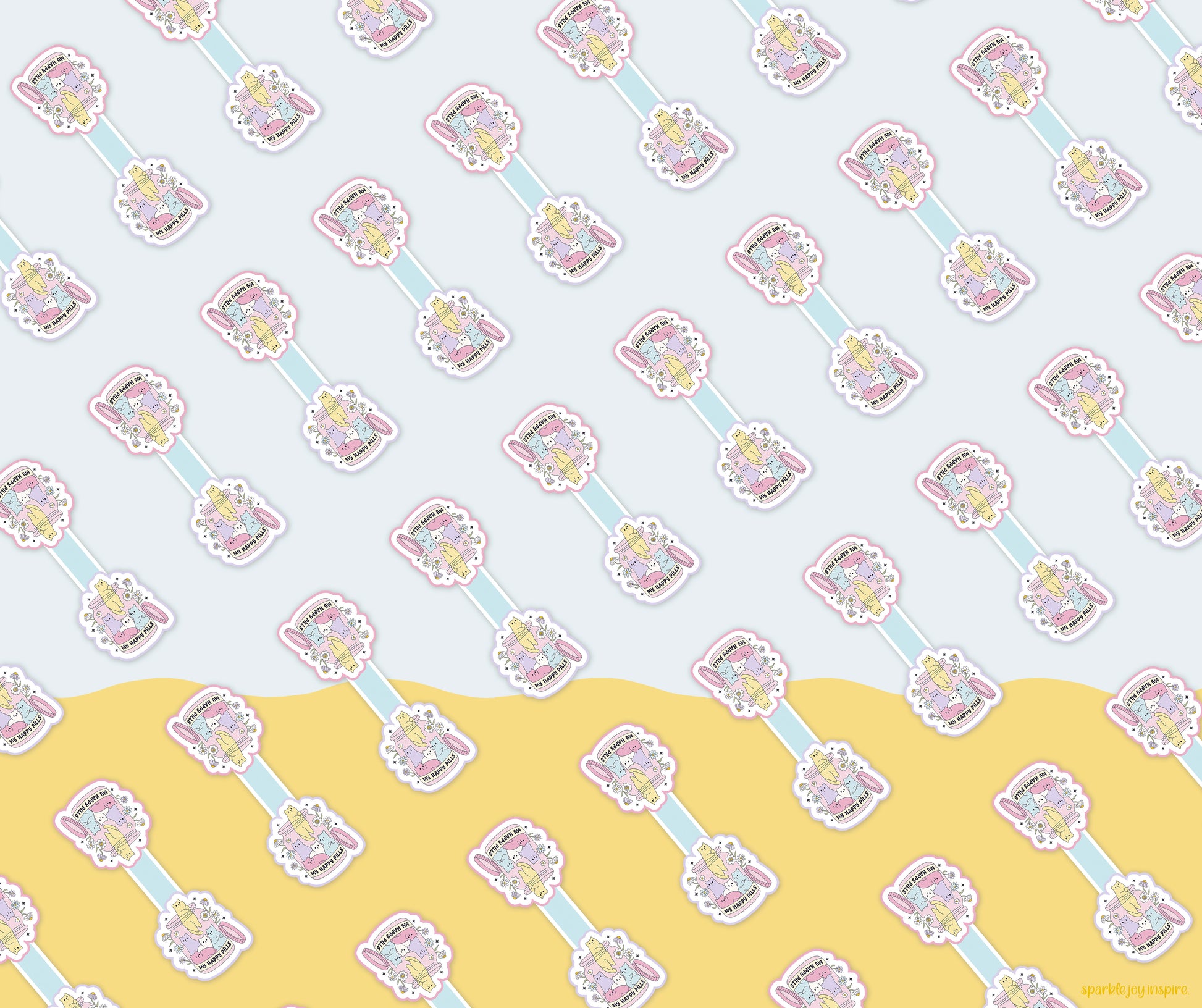 My Happy Pills Mental Health Magnetic Bookmark Paper Craft Printable Paper Crafts