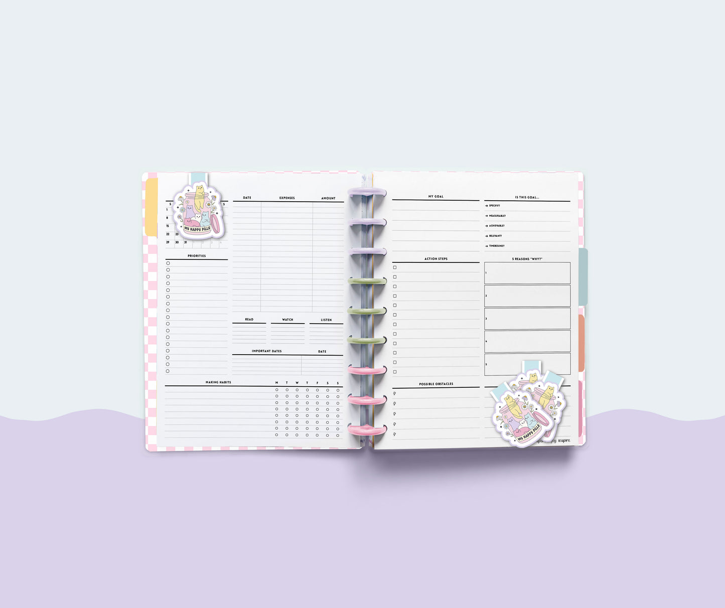 My Happy Pills Mental Health Magnetic Bookmark Paper Craft Printable Paper Crafts