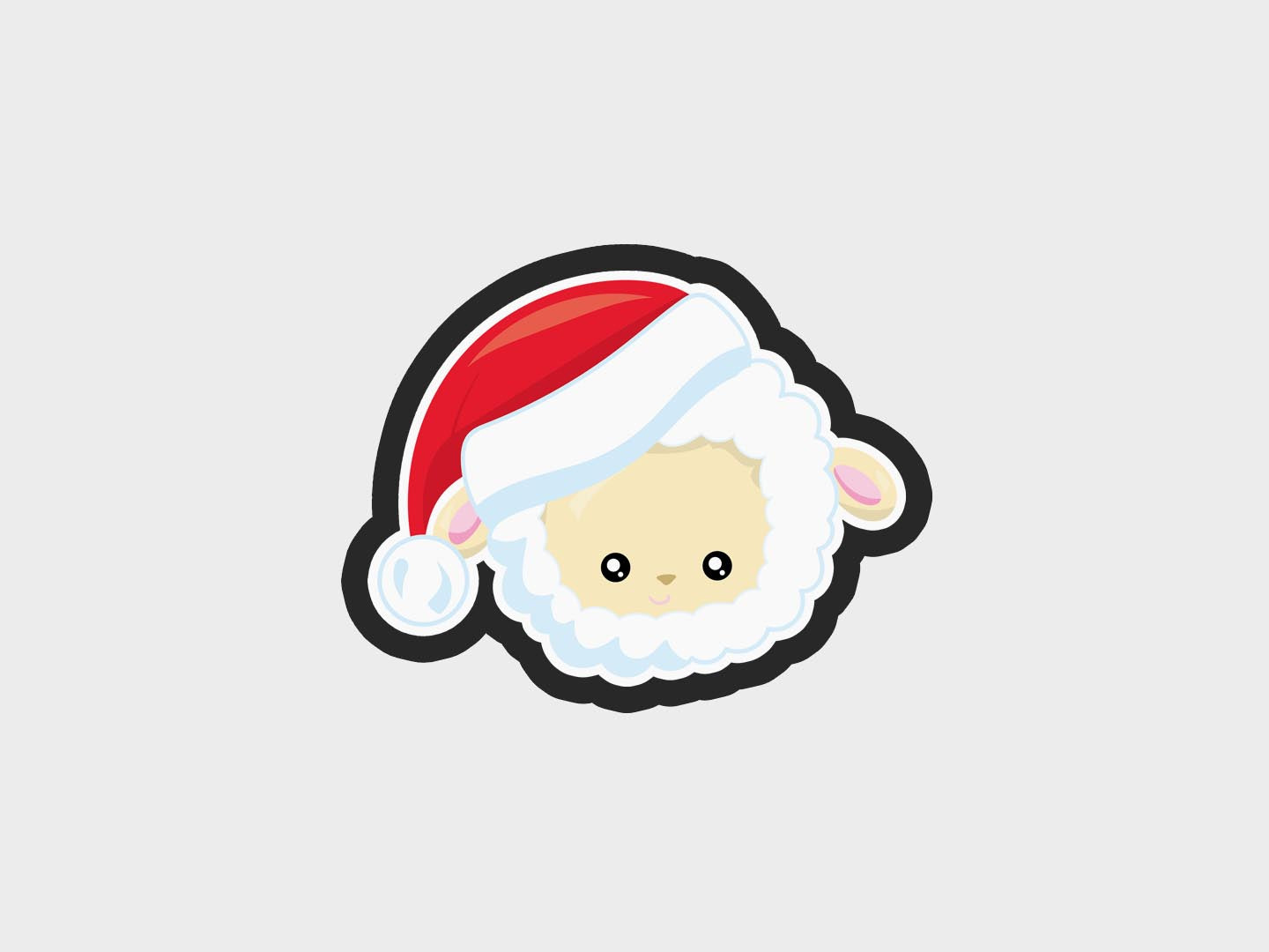 Sheep Animal Faces Santa Edition Cookie Cutter STL Files Cookie Cutter Files