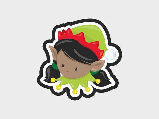 Elf Girl Christmas Faces Cookie Cutter STL Files Cookie Cutter Files