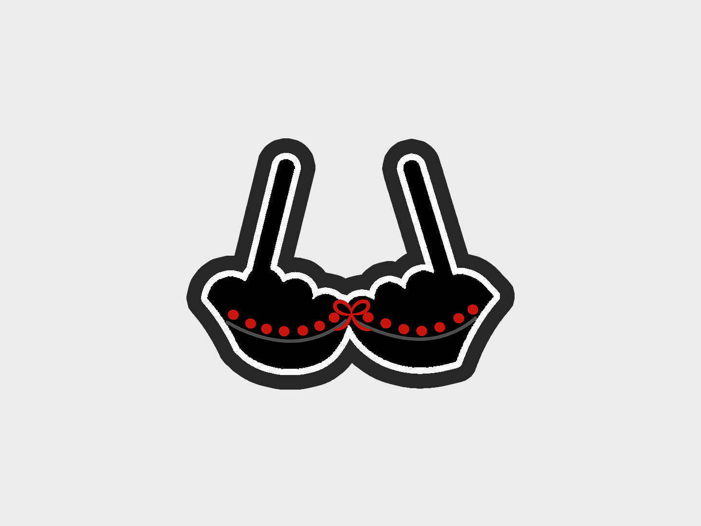 Frilly Bra Straps Bachelorette Red Lingerie Cookie Cutter STL Files Cookie Cutter Files