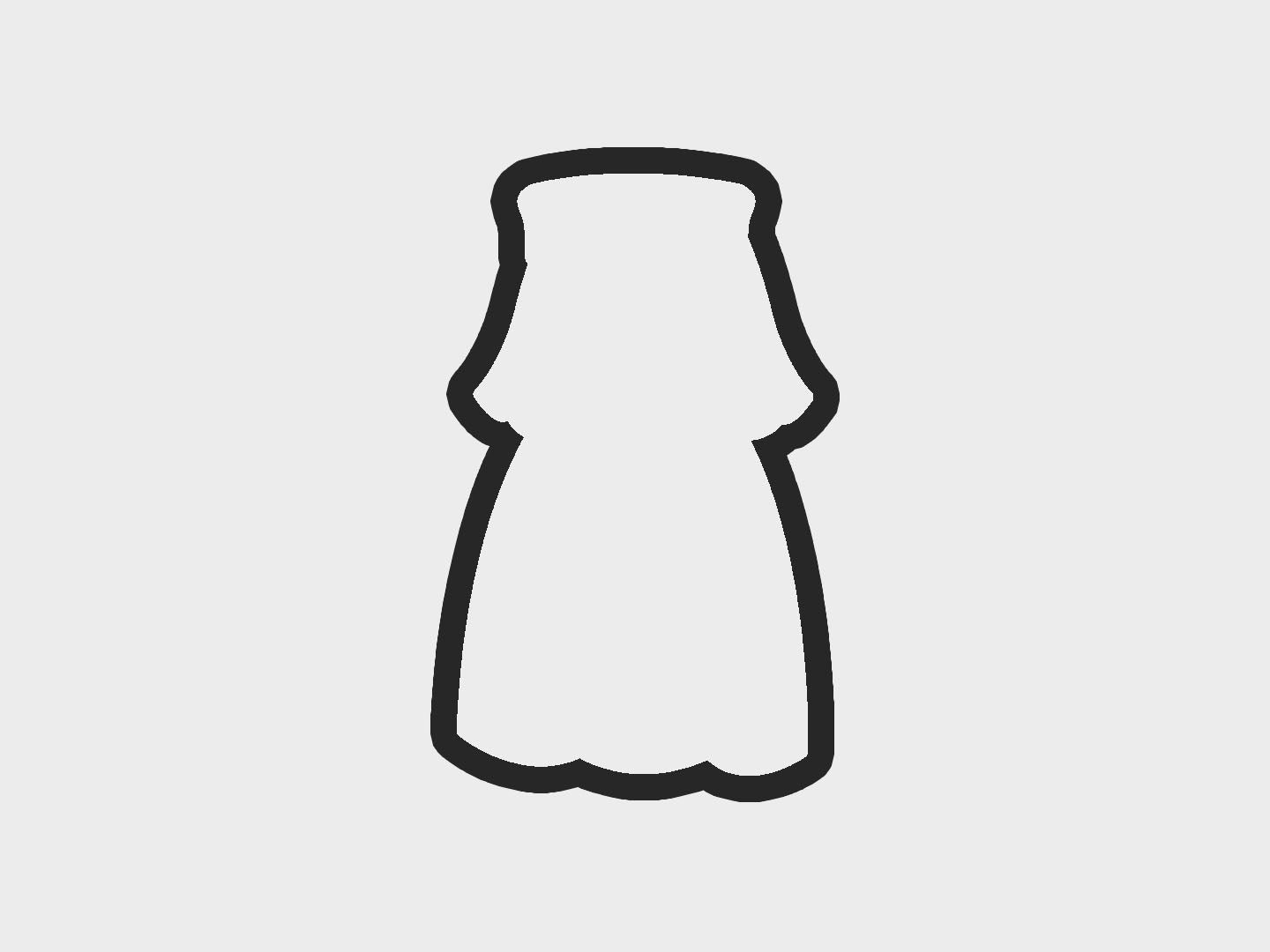 Sleeping Inspired Princess Dress Cookie Cutter STL Files Cookie Cutter Files
