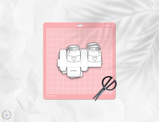 Jar Of Hearts Ribbon Simple Color Me Valentine Favor Box Paper Craft Printable Paper Crafts