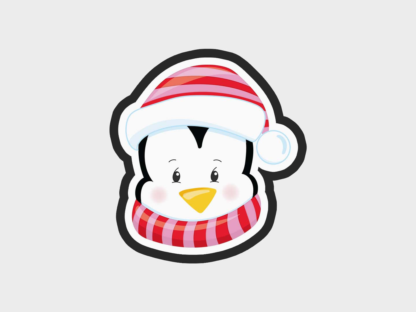 Penguin Christmas Faces Cookie Cutter STL Files Cookie Cutter Files