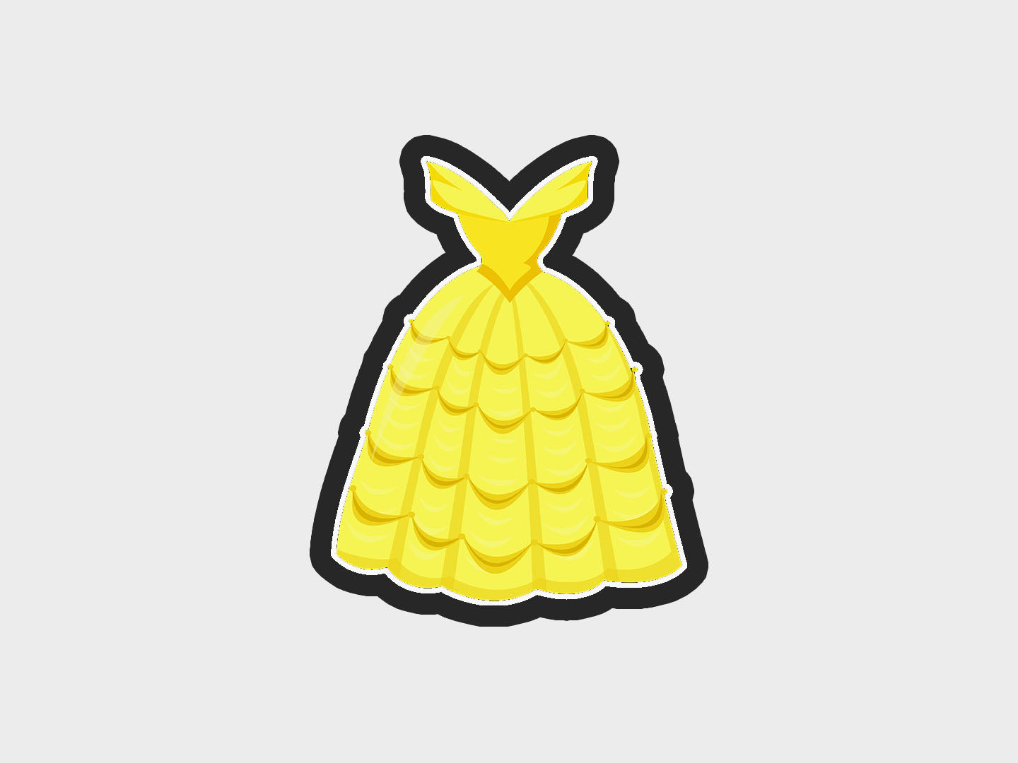 Book Beauty Inspired Princess Dress Cookie Cutter STL Files Cookie Cutter Files