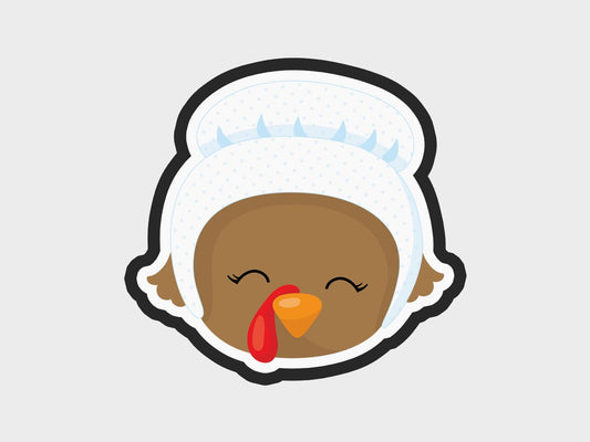 Bonnet Thanksgiving Turkey Faces Cookie Cutter STL Files Cookie Cutter Files