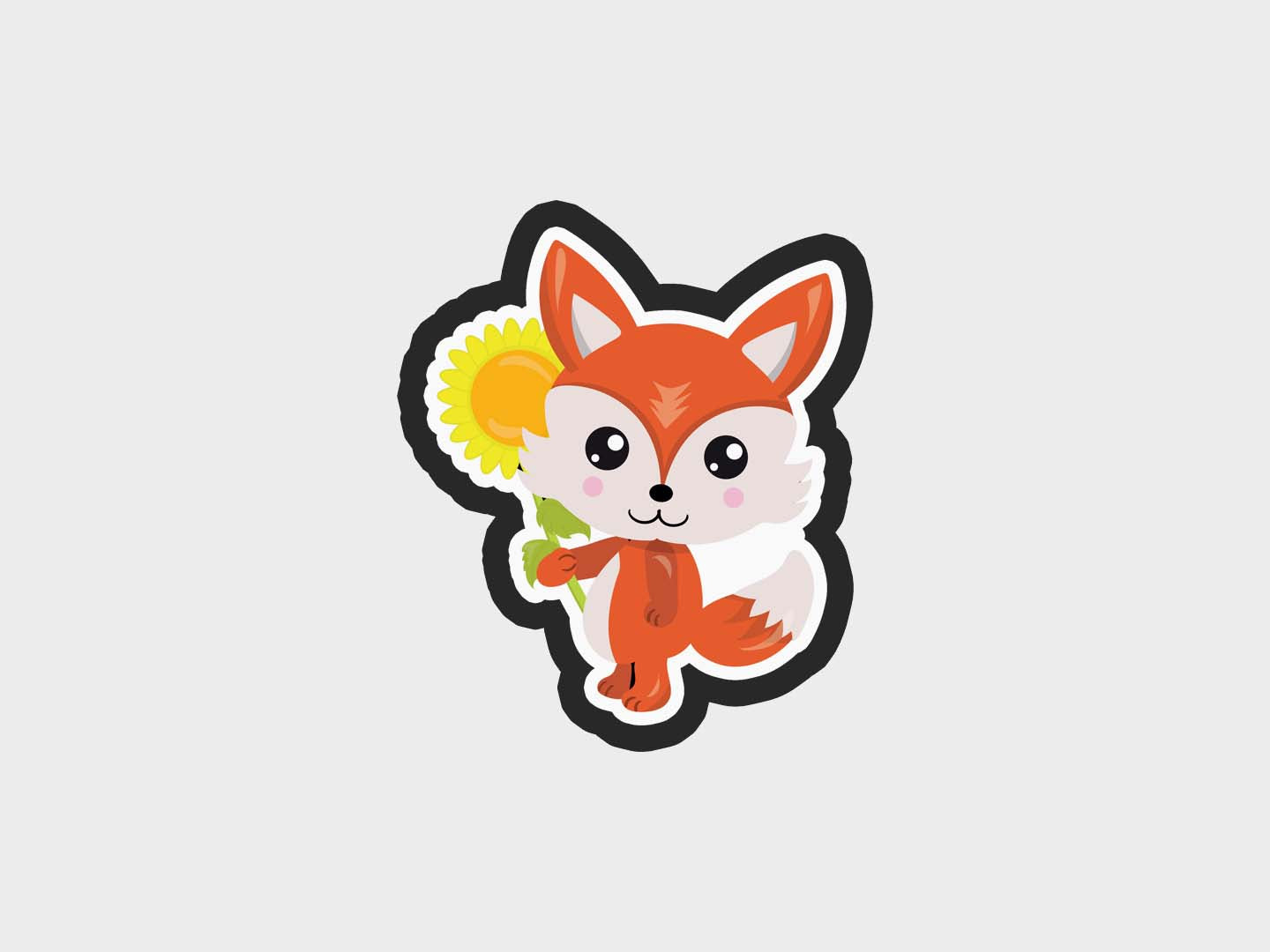 Sunflower Thanksgiving Foxes Cookie Cutter STL Files Cookie Cutter Files