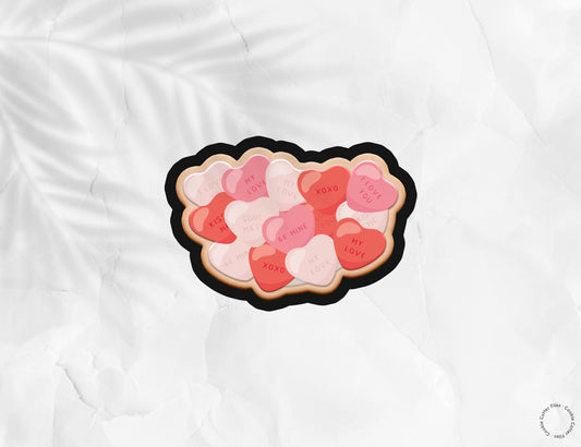 Galentine Sweet Heart Candies Valentine Cookie Cutter STL Files Cookie Cutter Files