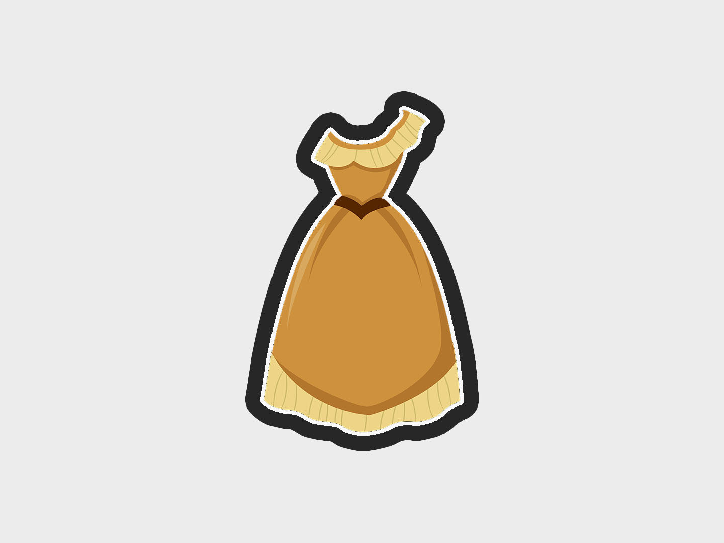 Native Inspired Princess Dress Cookie Cutter STL Files Cookie Cutter Files