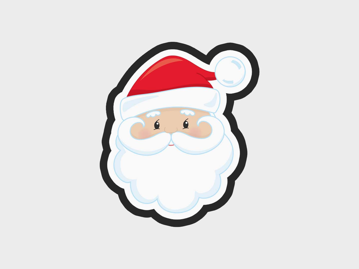 Santa Christmas Faces Cookie Cutter STL Files Cookie Cutter Files