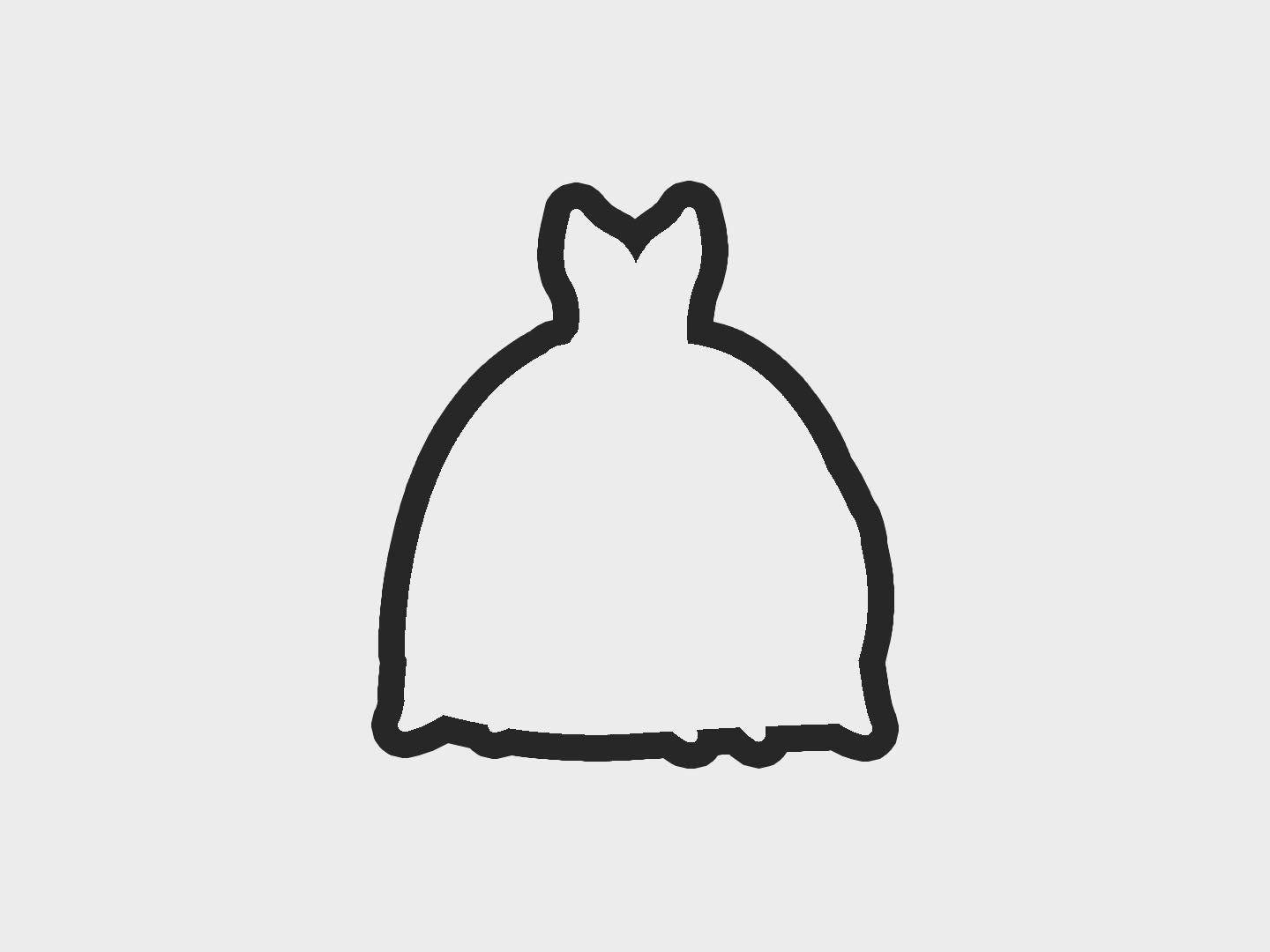 Frog Inspired Princess Dress Cookie Cutter STL Files Cookie Cutter Files