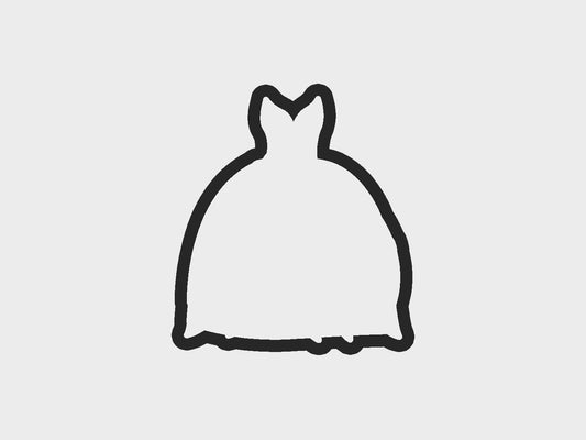 Frog Inspired Princess Dress Cookie Cutter STL Files Cookie Cutter Files