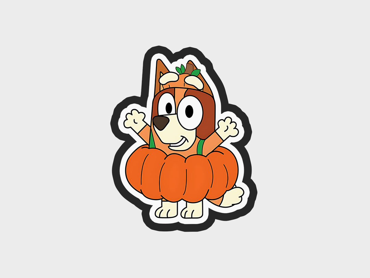 Pumpkin Inspired Halloween Blue Heeler Dog Cookie Cutter STL Files Cookie Cutter Files