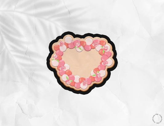 Galentine Heart Wreath Valentine Cookie Cutter STL Files Cookie Cutter Files
