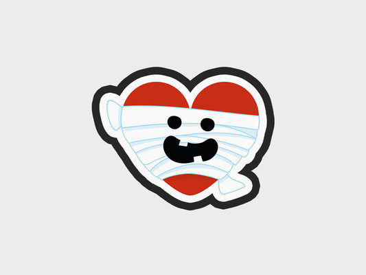 Mummy Halloween Hearts Cookie Cutter STL Files Cookie Cutter Files