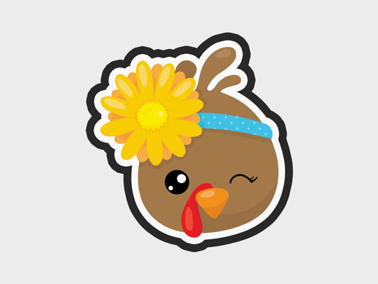 Flower Thanksgiving Turkey Faces Cookie Cutter STL Files Cookie Cutter Files