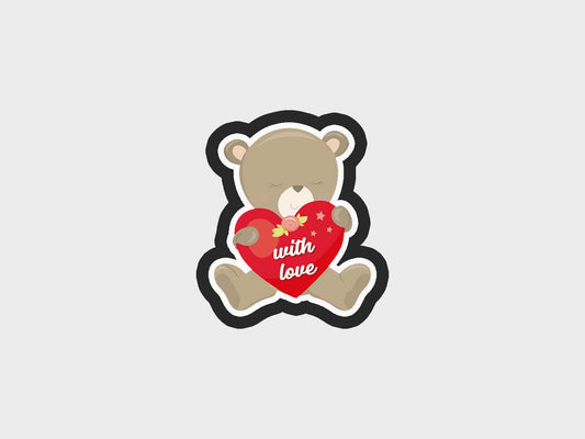 Teddy Bear Valentine Gifts Cookie Cutter STL Files Cookie Cutter Files