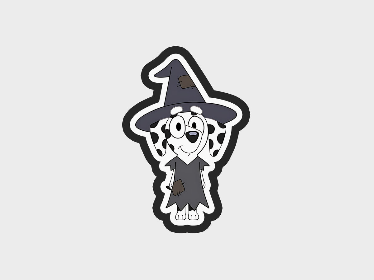 Witch Dalmatian Inspired Halloween Blue Heeler Dog Cookie Cutter STL Files Cookie Cutter Files