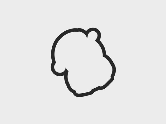 Hippo Animal Faces Santa Edition Cookie Cutter STL Files Cookie Cutter Files