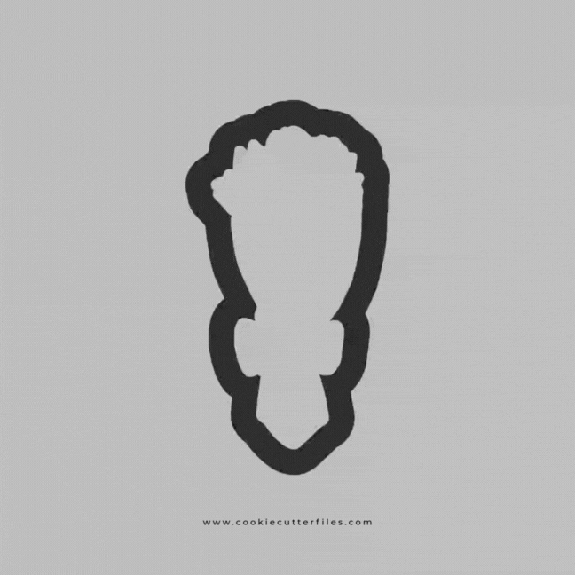 Bouquet Graduation Cookie Cutter STL Files Cookie Cutter Files