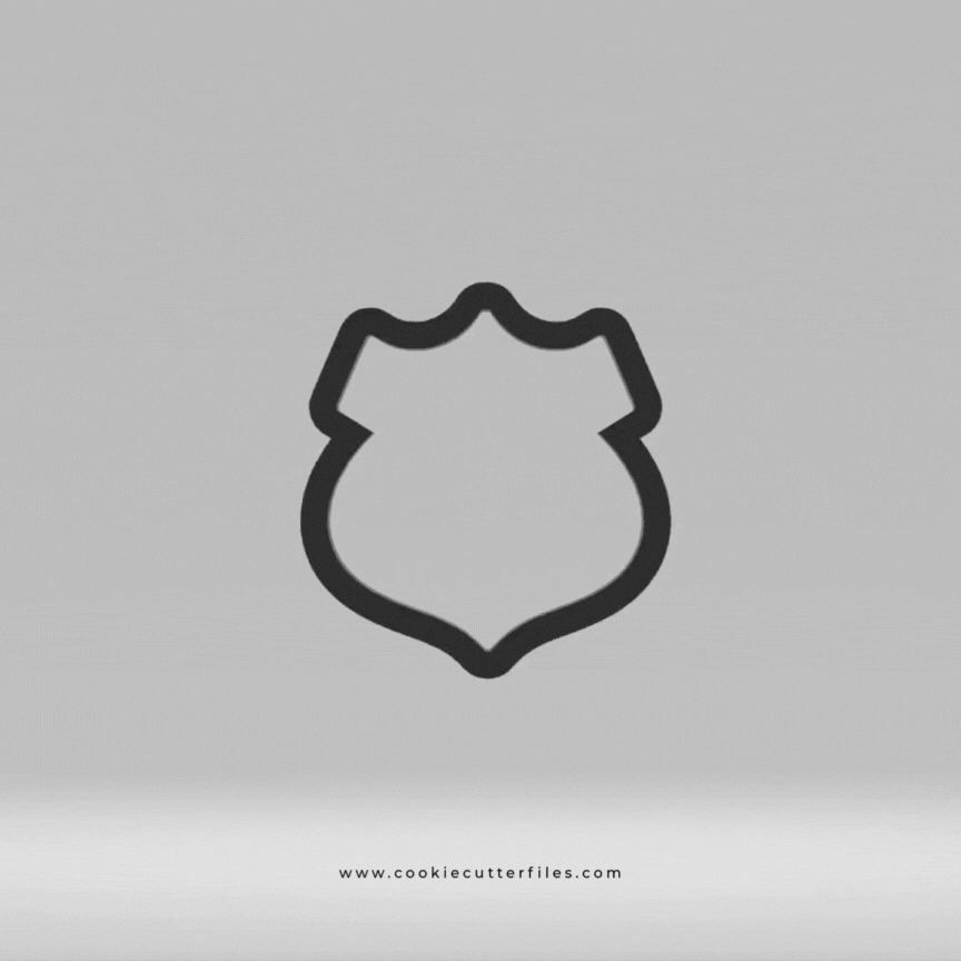 Badge Police Kids Cookie Cutter STL Files Cookie Cutter Files