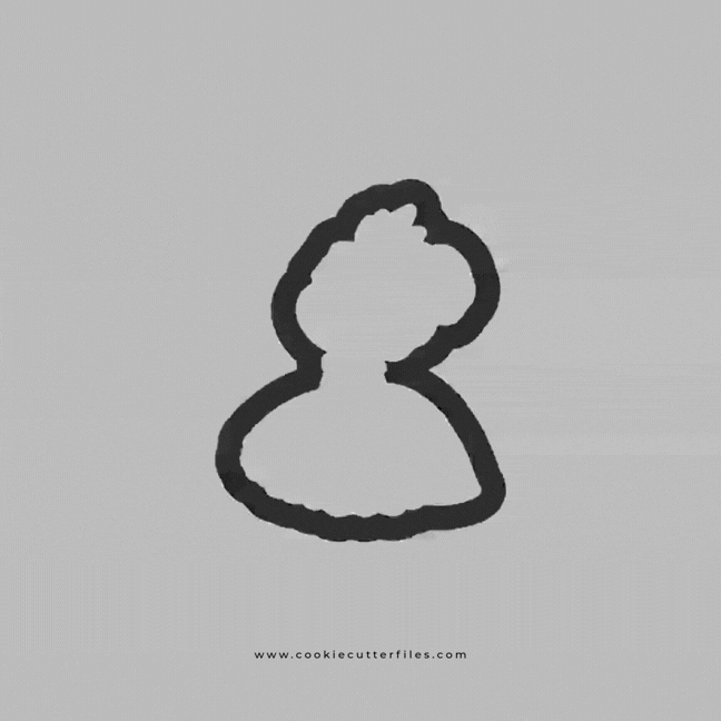 Frog Little Princess Cookie Cutter STL Files Cookie Cutter Files